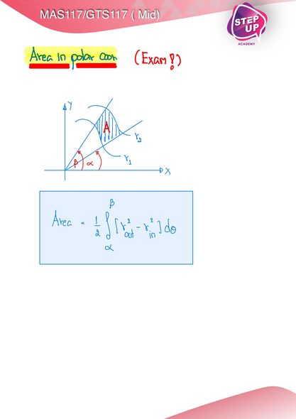 Area in polar coordinate